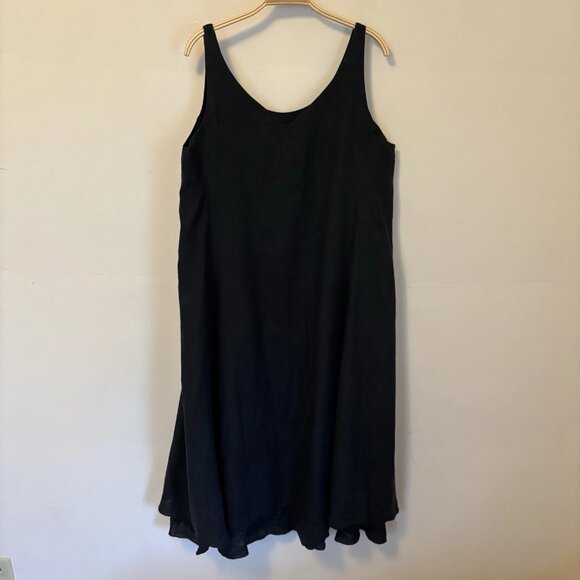 EILEEN FISHER Dress 100% Irish Linen Tank Sheath M Lagenlook Minimalist - Picture 4 of 8